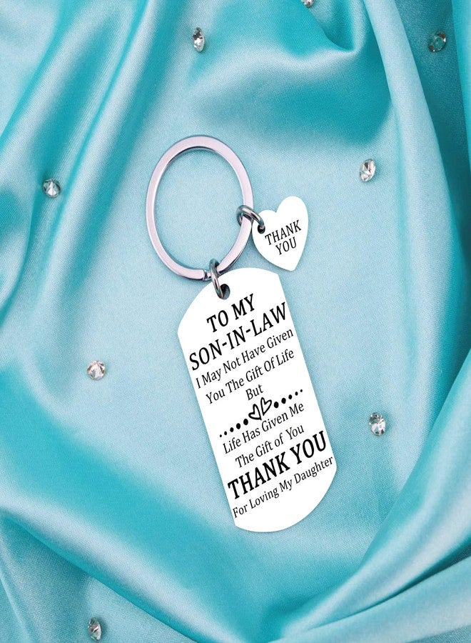 Aisity Son In Law Gifts Thank You Key Chains for Men Adults Son In Law Birthday Christmas Anniversary Wedding Gifts from Mother-In-Law Father-In-Law Unique Thank You Gift for Him - Image 2